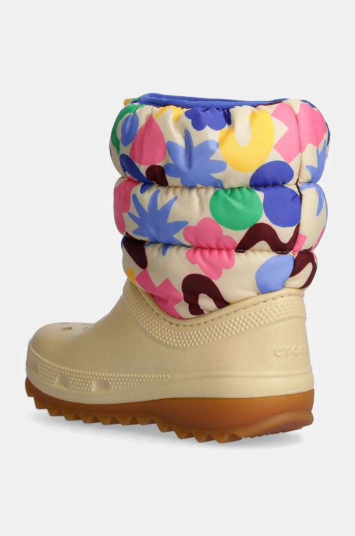 Chlapec Detské snehule Crocs CLASSIC NEO PUFF GEO SHAPES BOOT 210410.CLASSIC.NEO.PUFF béžová