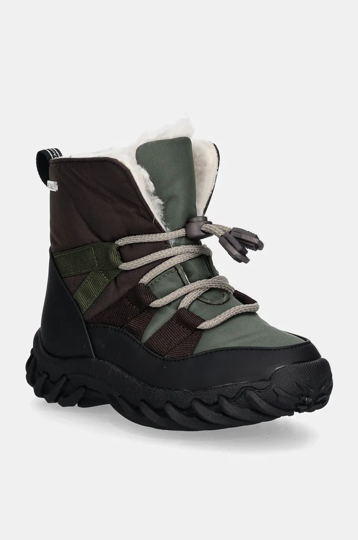Emu Australia buty zimowe dziecięce Pirrama imitacja skóry licowej zielony K13098.Pir