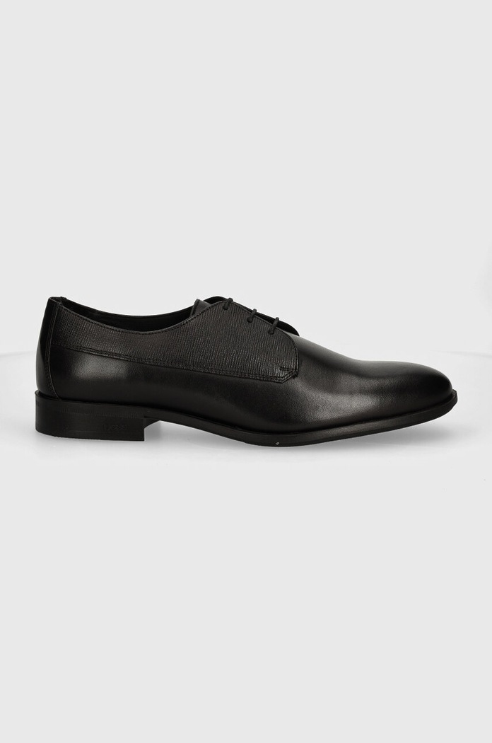 Kožené poltopánky BOSS Colby 50523041.001 čierna AW24
