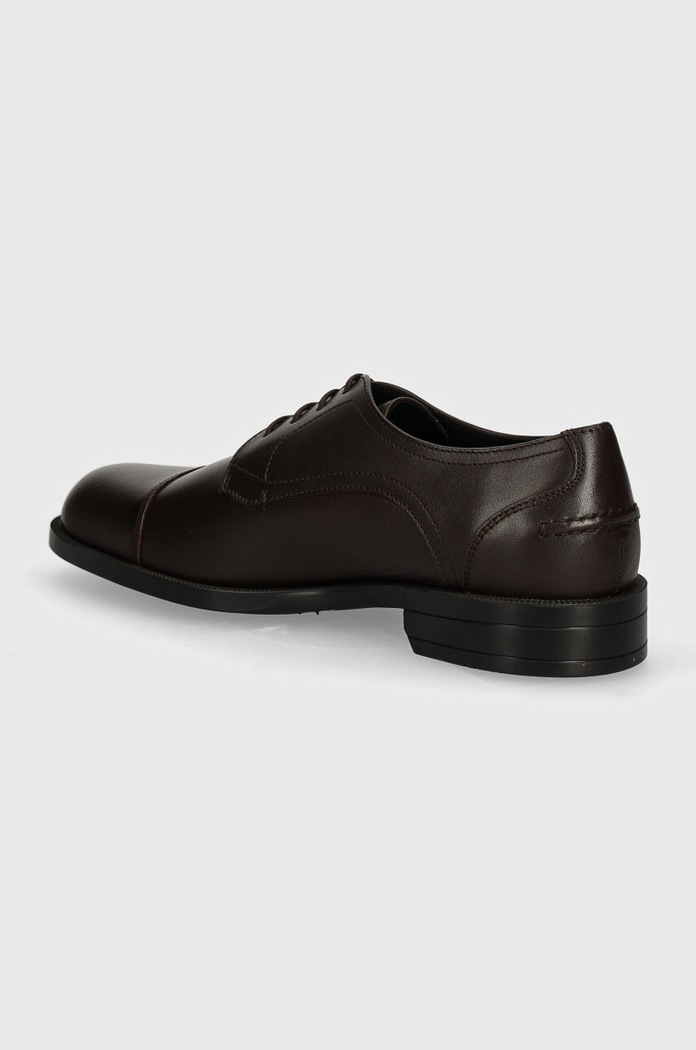 Boty Kožené polobotky BOSS Tayil 50523070.201 hnědá