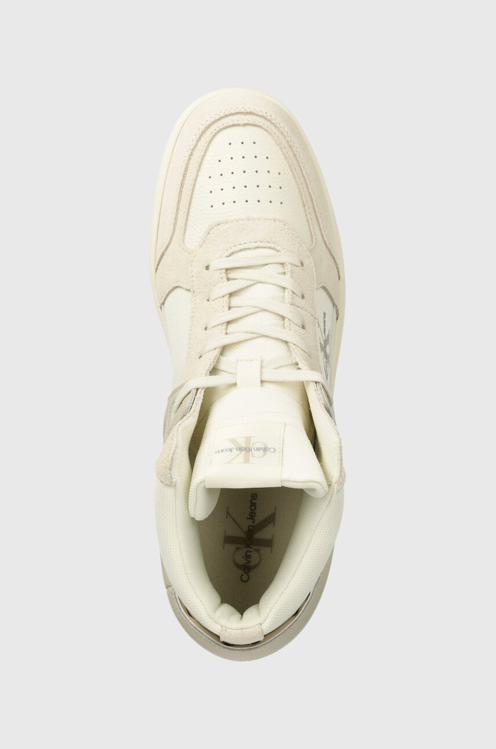 Calvin Klein Jeans sneakersy BASKET CUP MID LACEUP LTH ML MTR beżowy YM0YM00995