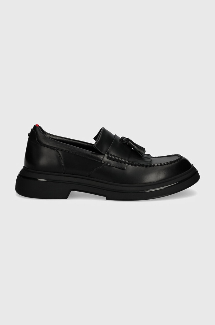 Μοκασίνια HUGO Rikky 50522982.001 μαύρο AW24