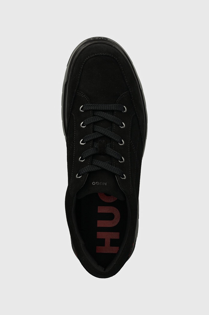 Nubukové polobotky HUGO Urian černá 50522961.001