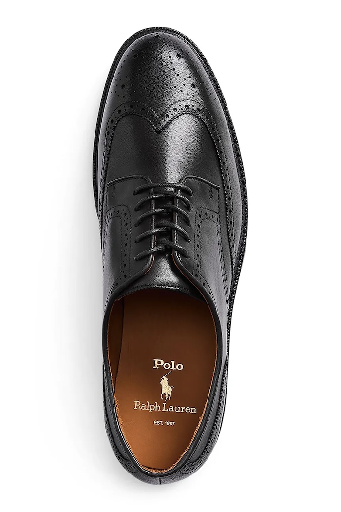 Încălțăminte Polo Ralph Lauren pantofi de piele Asher Wgtip 803955640002.001 negru