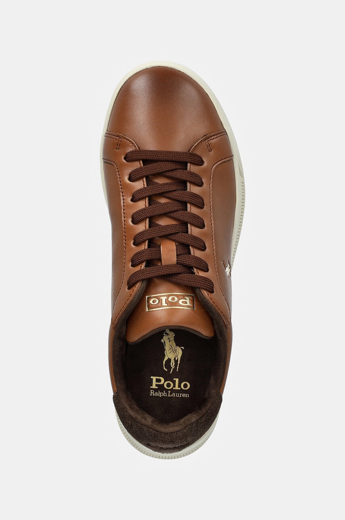 Kožne tenisice Polo Ralph Lauren Hrt Ct II smeđa 809892556001.270