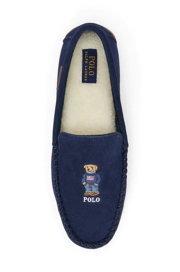 Obuća Papuče od brušene kože Polo Ralph Lauren Brenan Bear 843955398001.410 mornarsko plava