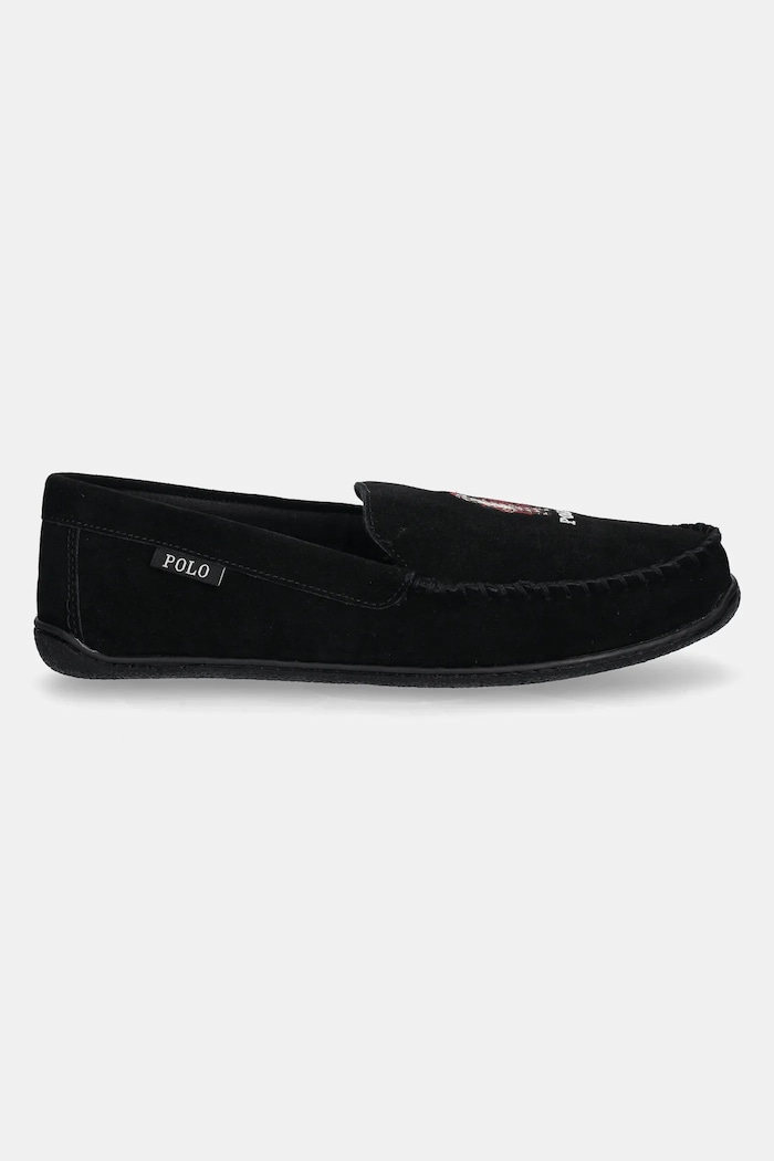 Polo Ralph Lauren kapcie zamszowe Brenan Bear 843955398003.001 czarny AW24