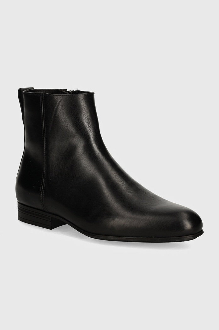 Kožená obuv Calvin Klein HM0HM01501 nezateplené čierna HM0HM01501