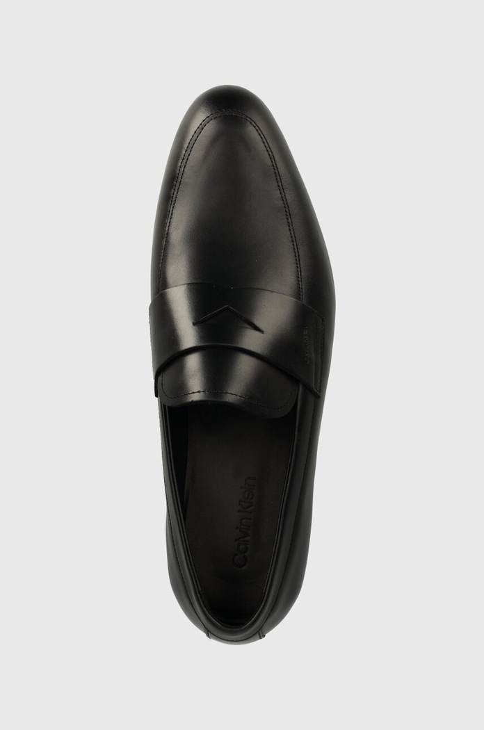 Δερμάτινα μοκασίνια Calvin Klein HM0HM01503 μαύρο HM0HM01503