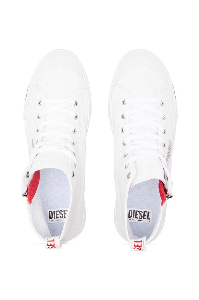 Δερμάτινα sneakers Diesel S-Athos Zip λευκό Y03267.P1732.T1003