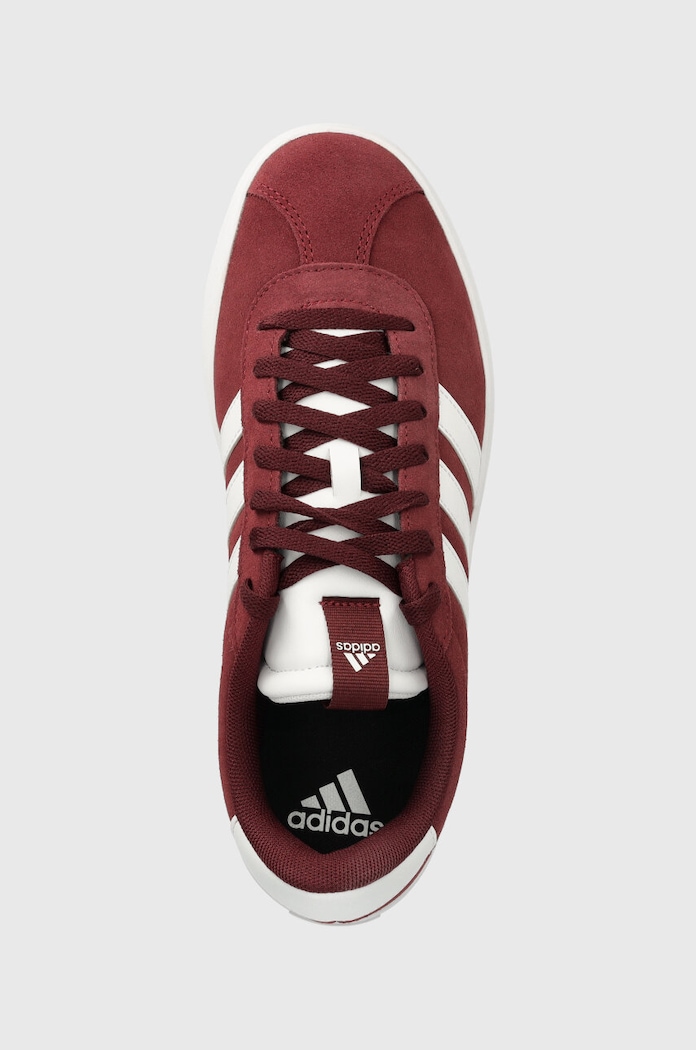 adidas sneakersy zamszowe VL Court 3.0 bordowy IF4457