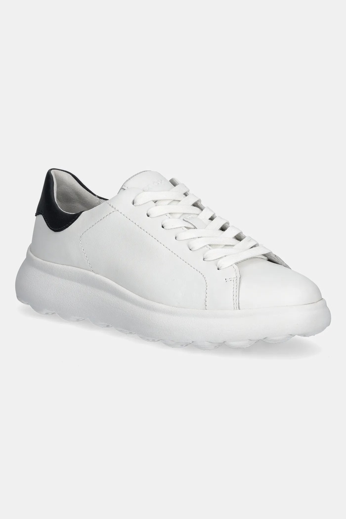 Kožené sneakers boty Geox U SPHERICA EC4.1 nízký bílá U45FUA.00043.C1000