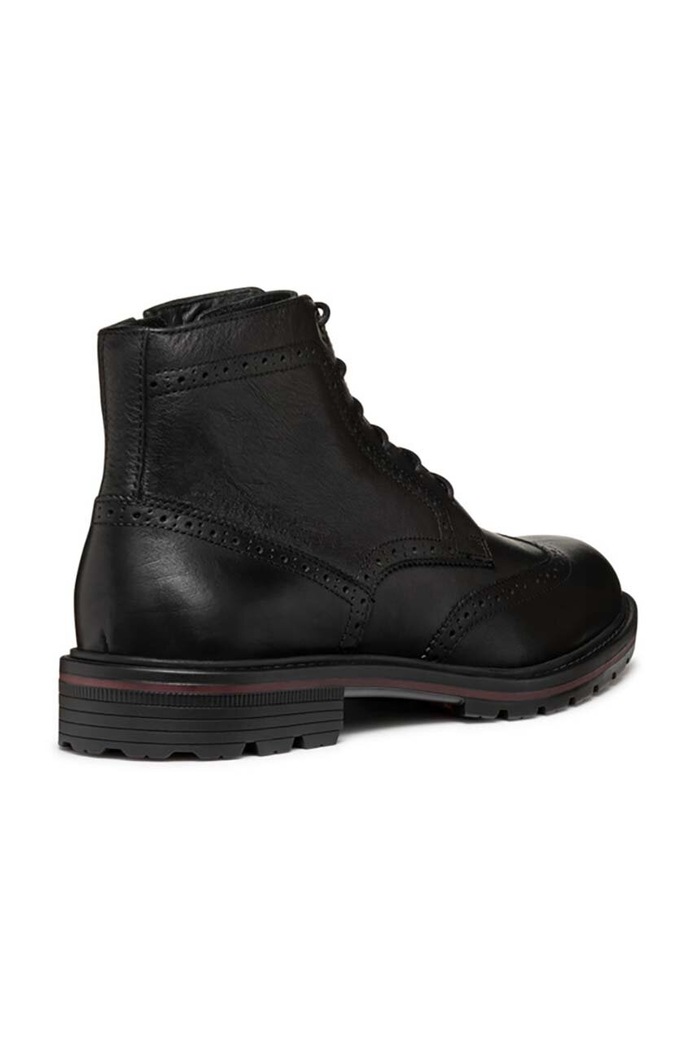 Încălțăminte Geox ghete de piele U WALK PLEASURE C U46HAB.00064.C9999 negru