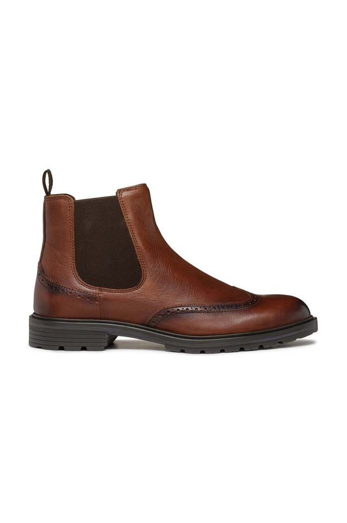 Μπότες τσέλσι Geox U WALK PLEASURE C λείο δέρμα καφέ U46HAC.00064.C6002