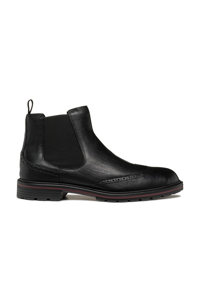 Topánky chelsea Geox U WALK PLEASURE C usňová koža čierna U46HAC.00064.C9999