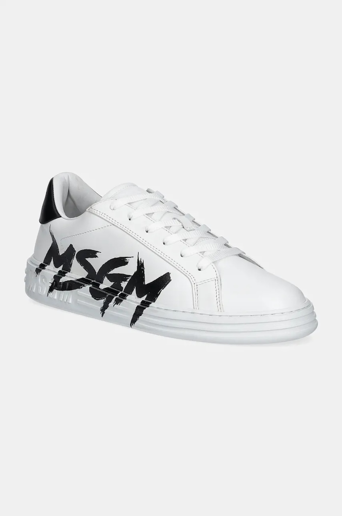 MSGM sneakers din piele mic de statură alb 3740MS506.924.01