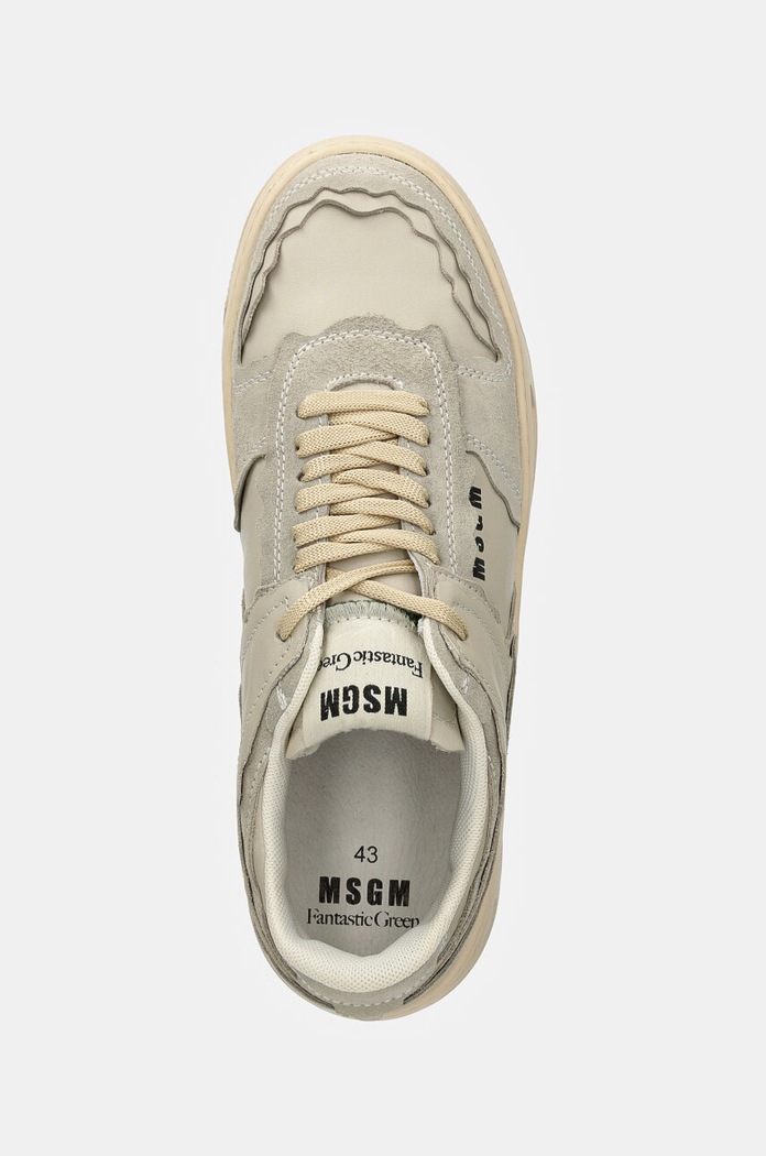 Kožené tenisky MSGM sivá 3740MS172.915.01