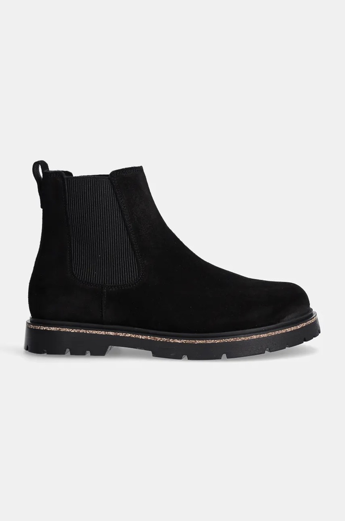 Birkenstock sztyblety zamszowe Highwood Slip On Mid 1028138 czarny AW24