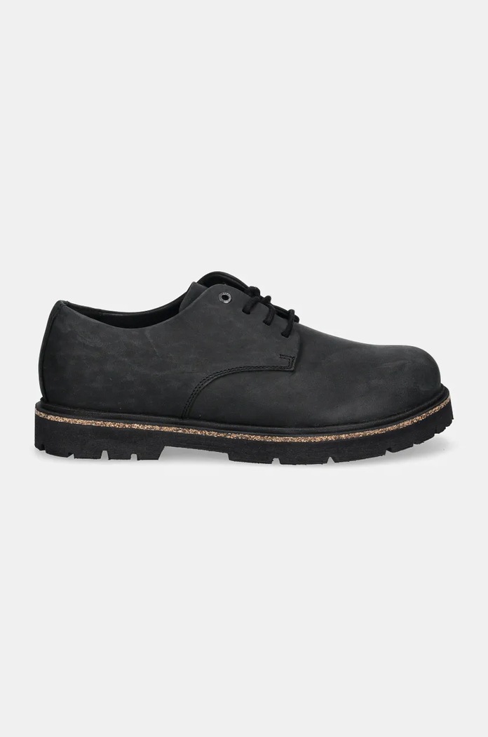 Nubukové topánky Birkenstock Highwood Lace Low 1028173 čierna AW25