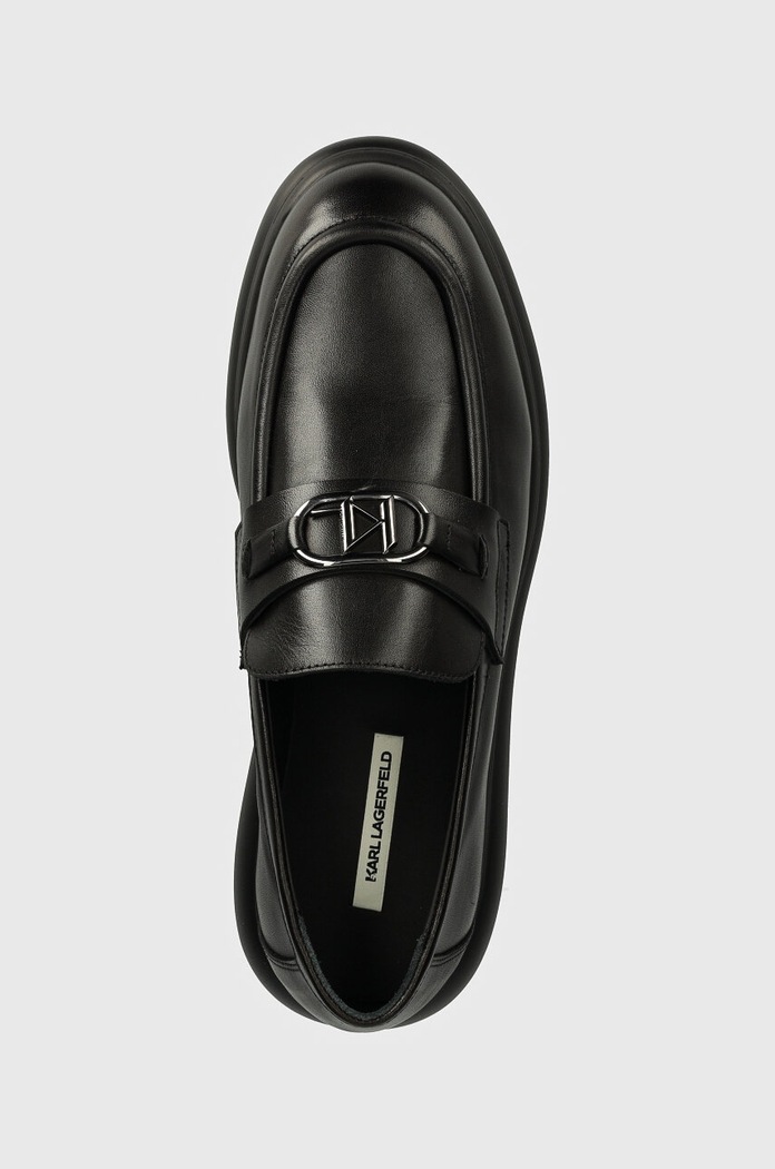 Karl Lagerfeld mocasini de piele GRANBY negru KL22314.00X