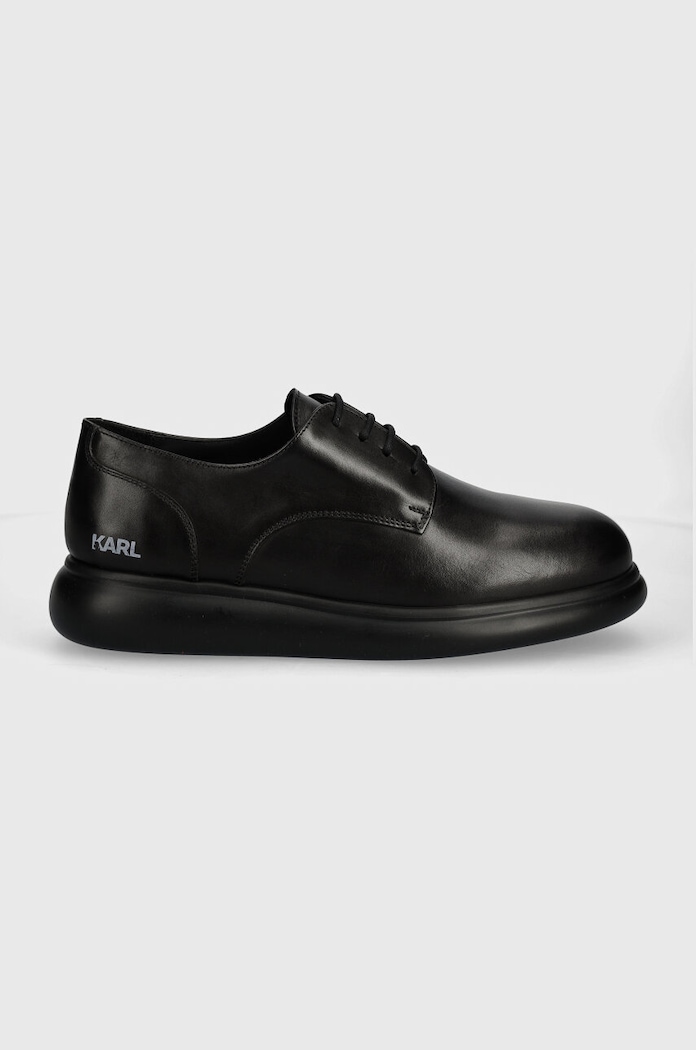 Kožené poltopánky Karl Lagerfeld GRANBY KL22330.00X čierna AW24