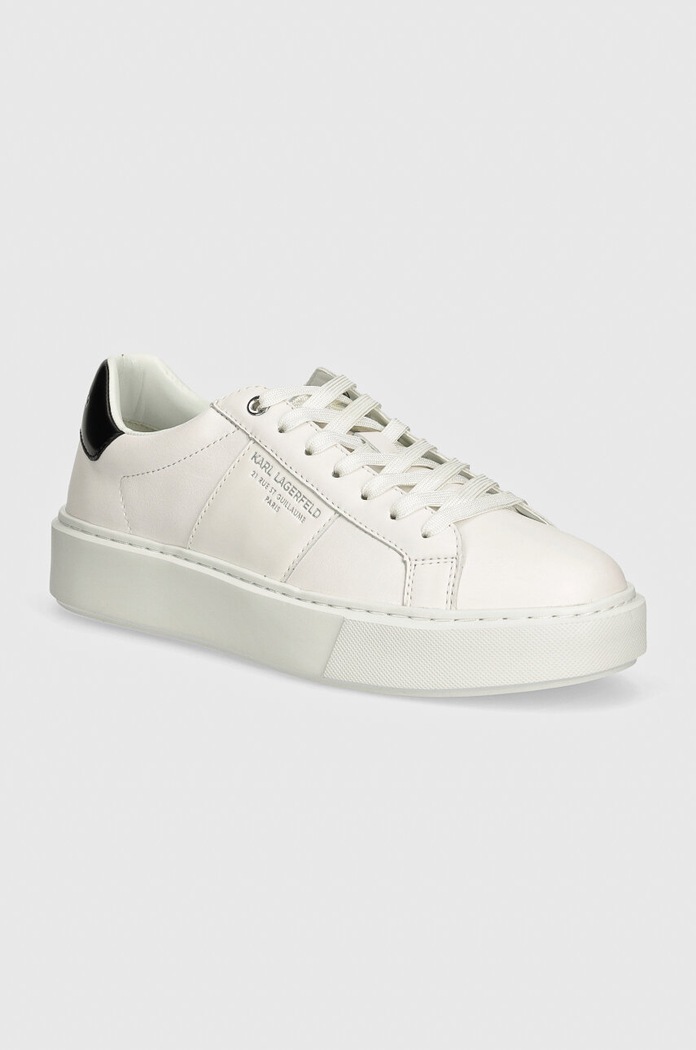 Kožené tenisky Karl Lagerfeld MAXI KUP Planet friendly bílá KL52221.011