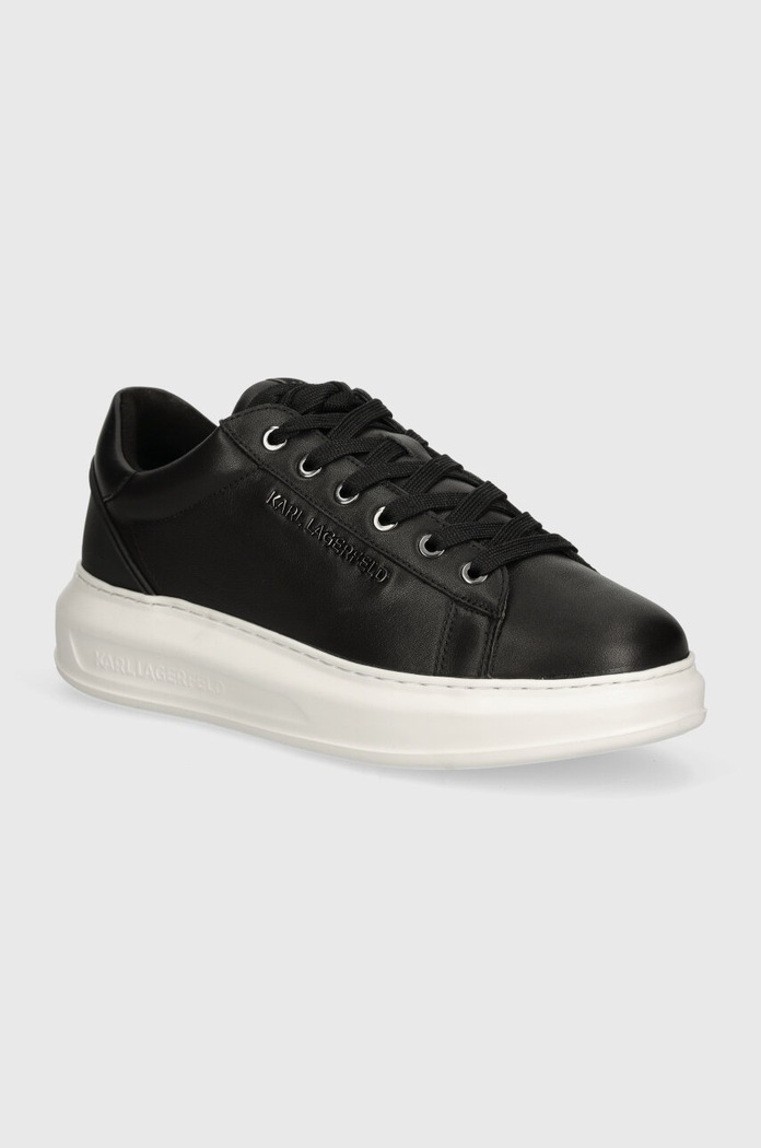 Karl Lagerfeld bőr sportcipő KAPRI MENS Planet friendly fekete KL52575N.000