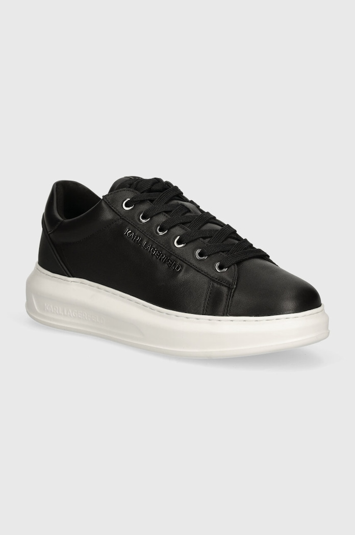 Karl Lagerfeld bőr sportcipő KAPRI MENS Planet friendly fekete KL52575N.000