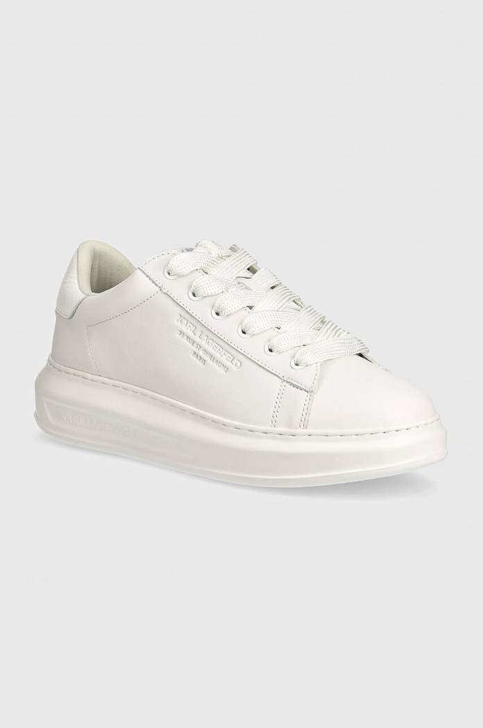 Kožené tenisky Karl Lagerfeld KAPRI MENS Planet friendly biela KL52584.011