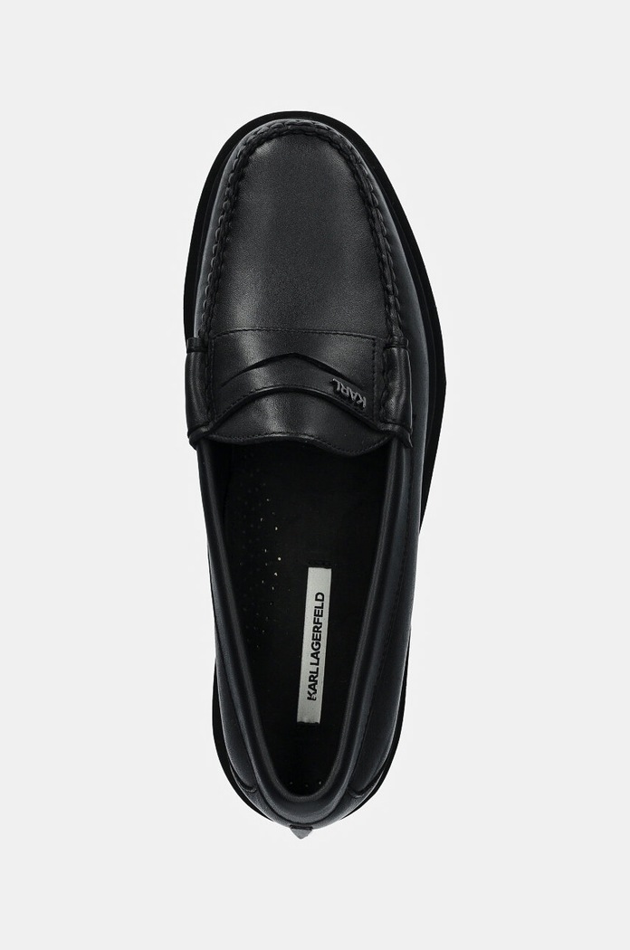 Mokasyny skórzane STEP Karl Lagerfeld KL12530S.000 czarny