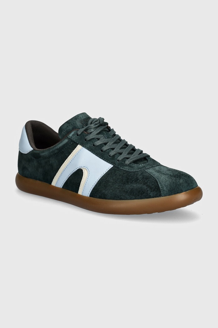 Camper sneakersy skórzane Pelotas Soller skóra zamszowa zielony K100937.006