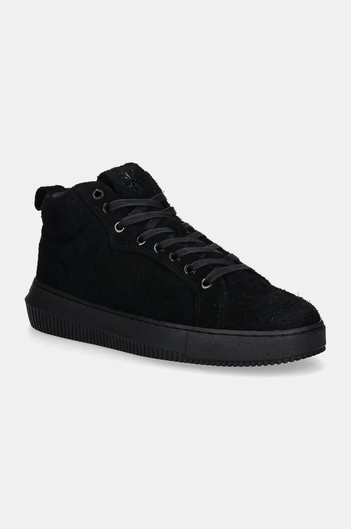 Calvin Klein Jeans sneakersy zamszowe CHUNKY CUPSOLE HIGH SUEDE Planet friendly czarny YM0YM01128