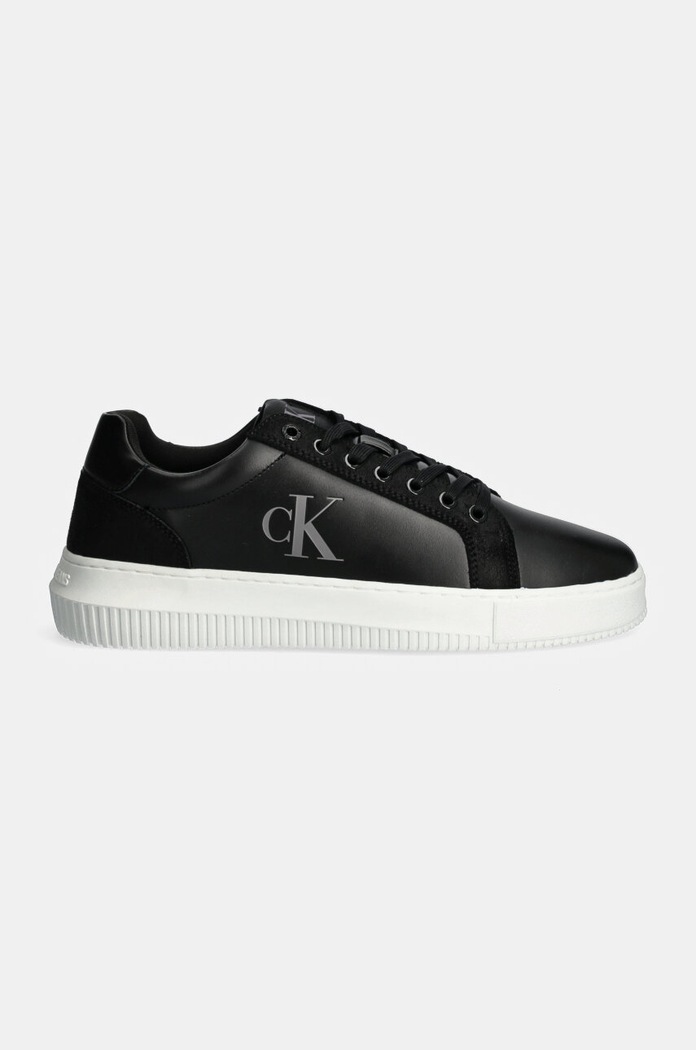 Кожени маратонки Calvin Klein Jeans CHUNKY CUPSOLE AUTHENTIC YM0YM01123 черен NC24