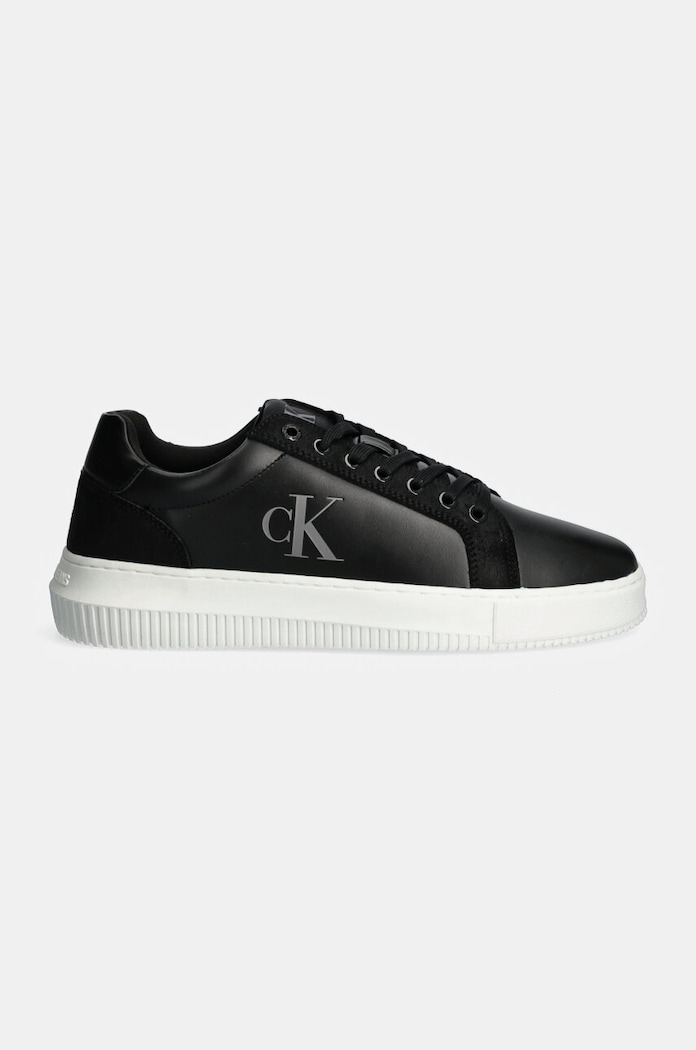 Кожени маратонки Calvin Klein Jeans CHUNKY CUPSOLE AUTHENTIC YM0YM01123 черен NC24