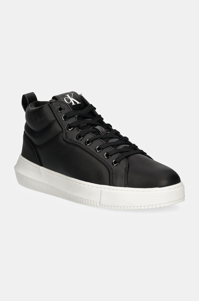 Kožené tenisky Calvin Klein Jeans CHUNKY CUPSOLE CLEAN HIGH nízky čierna YM0YM01120