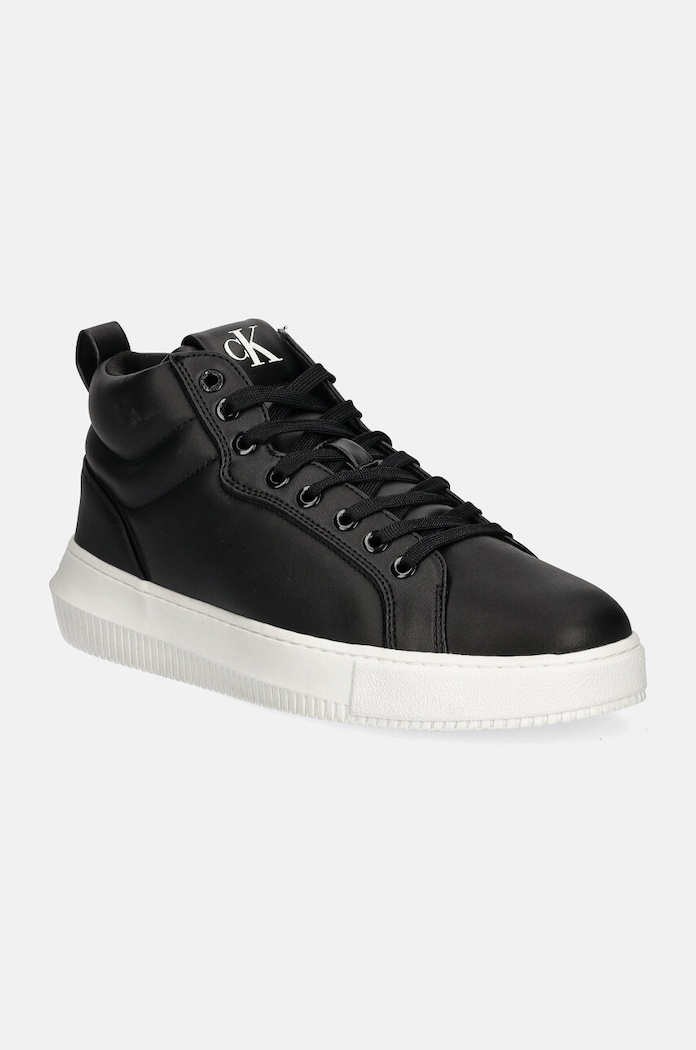 Kožené tenisky Calvin Klein Jeans CHUNKY CUPSOLE CLEAN HIGH nízky čierna YM0YM01120