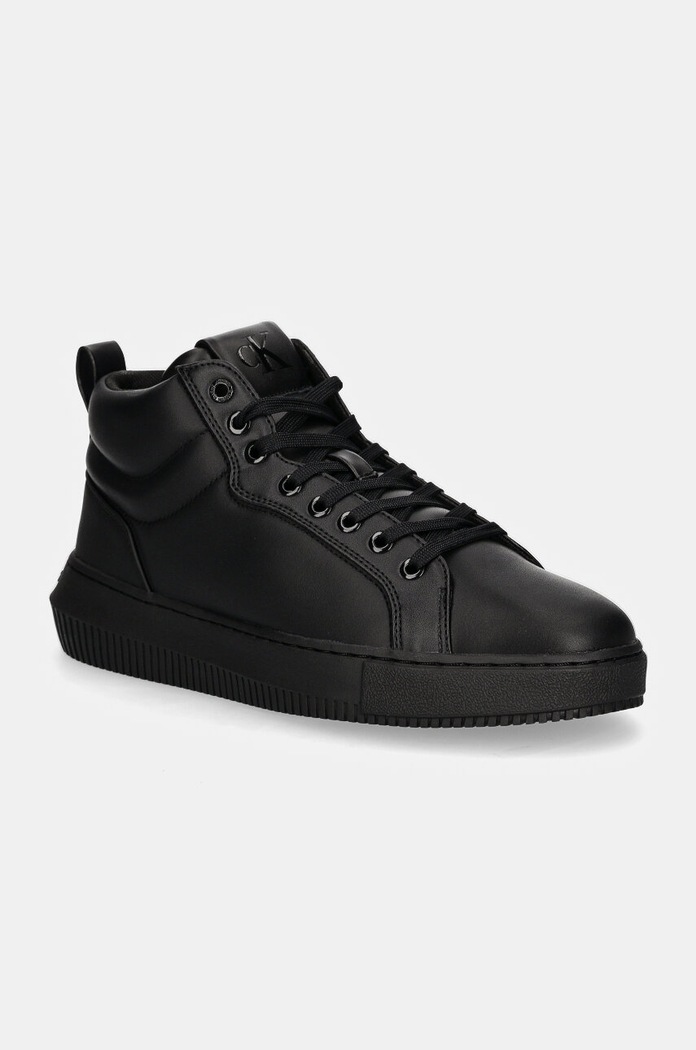 Calvin Klein Jeans sneakersy skórzane CHUNKY CUPSOLE CLEAN HIGH niska czarny YM0YM01120