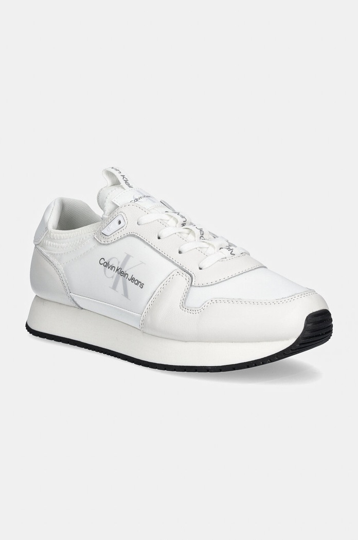 Calvin Klein Jeans sneakersy RETRO RUNNER SOCK MULTIFUNCT tekstylny biały YM0YM01118