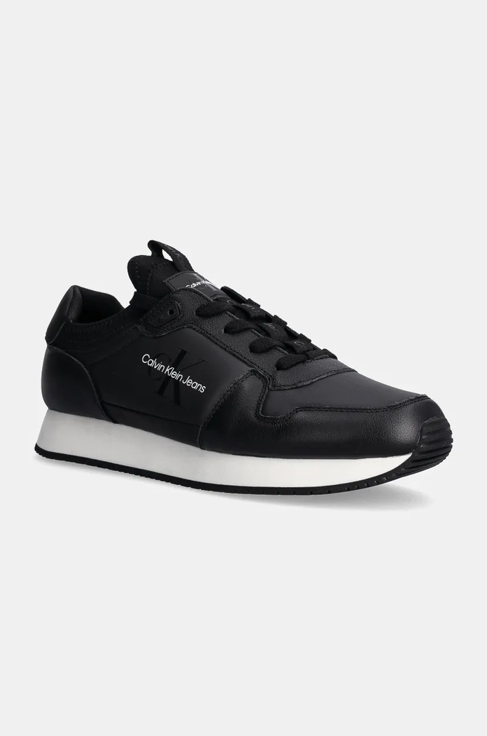 Calvin Klein Jeans sneakersy RETRO RUNNER SOCK MULTIFUNCT tekstylny czarny YM0YM01118