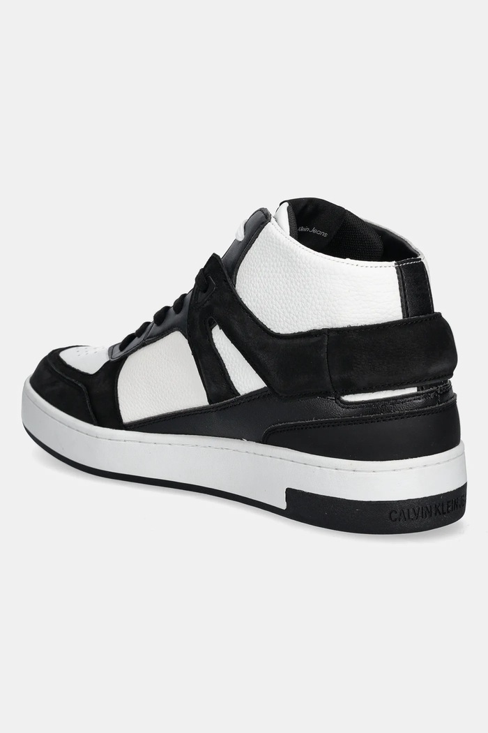Boty Sneakers boty Calvin Klein Jeans BASKET CUP MID LACEUP AUTHENTIC YM0YM01109 černá