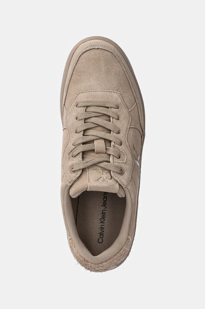 Σουέτ sneakers Calvin Klein Jeans CLASSIC CUPSOLE ICONIC SNK καφέ YM0YM01094