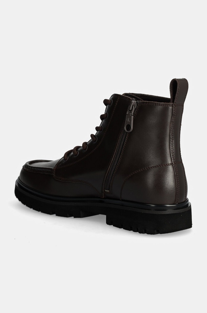 Obuv Kožená obuv Calvin Klein Jeans EVA BOOT MID LACEUP UNFORM DRESS YM0YM01073 hnedá