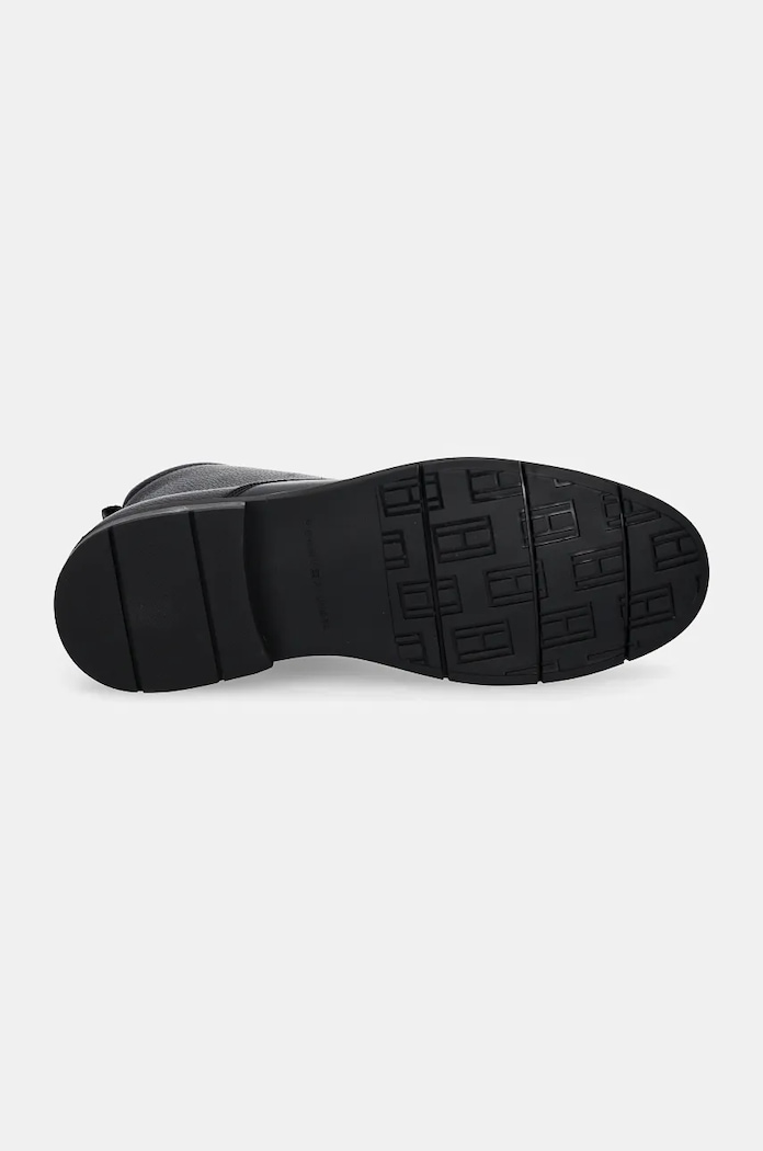 Kožené boty Tommy Hilfiger FLEX HILFIGER WARM CHECK LTH Z B FM0FM05101 černá