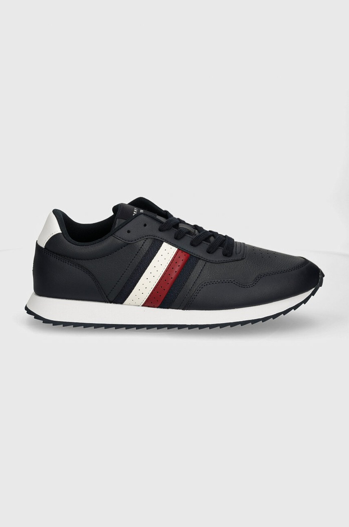 Kožené tenisky Tommy Hilfiger RUNNER EVO LTH MIX ESS FM0FM05121 tmavomodrá AW24