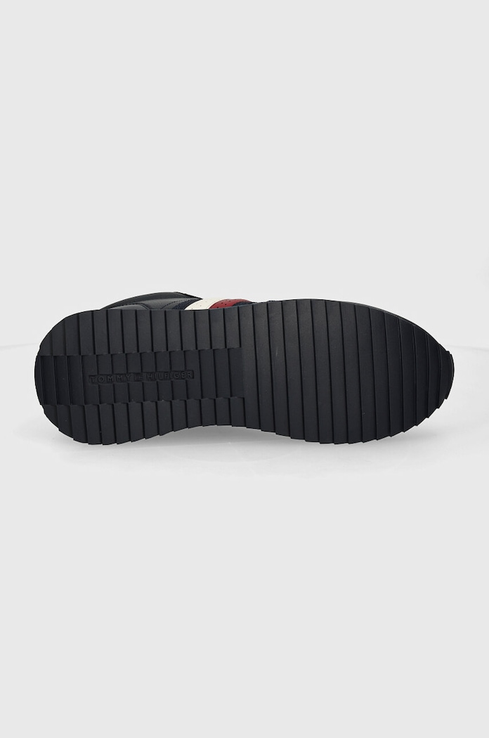 Kožené tenisky Tommy Hilfiger RUNNER EVO LTH MIX ESS FM0FM05121 tmavomodrá