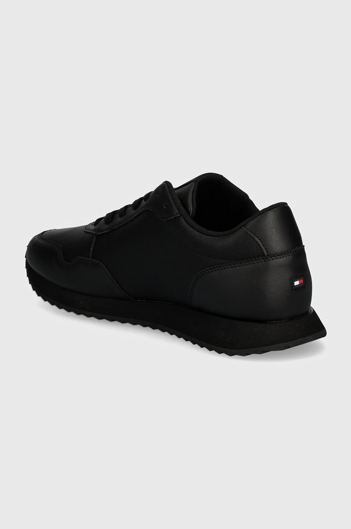 Boty Kožené sneakers boty Tommy Hilfiger RUNNER EVO LTH MIX ESS FM0FM05121 černá