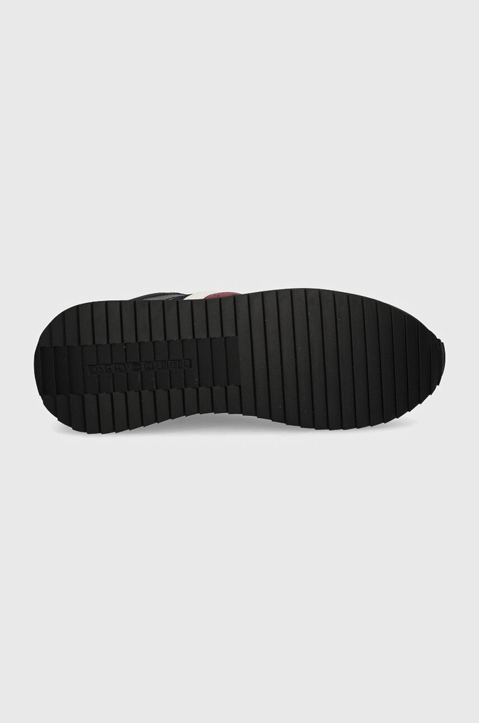 Kožené sneakers boty Tommy Hilfiger RUNNER EVO LTH MIX ESS FM0FM05121 černá