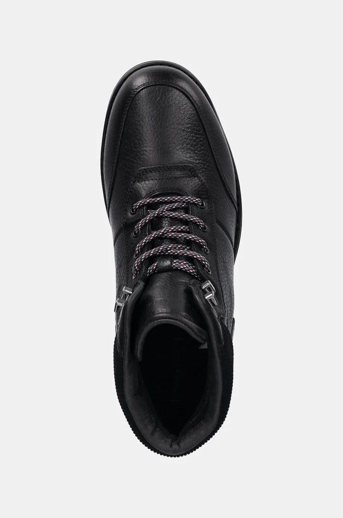 Tommy Hilfiger ghete de piele CORPORATE WARM OUTDOOR LTH BOOT negru FM0FM05148
