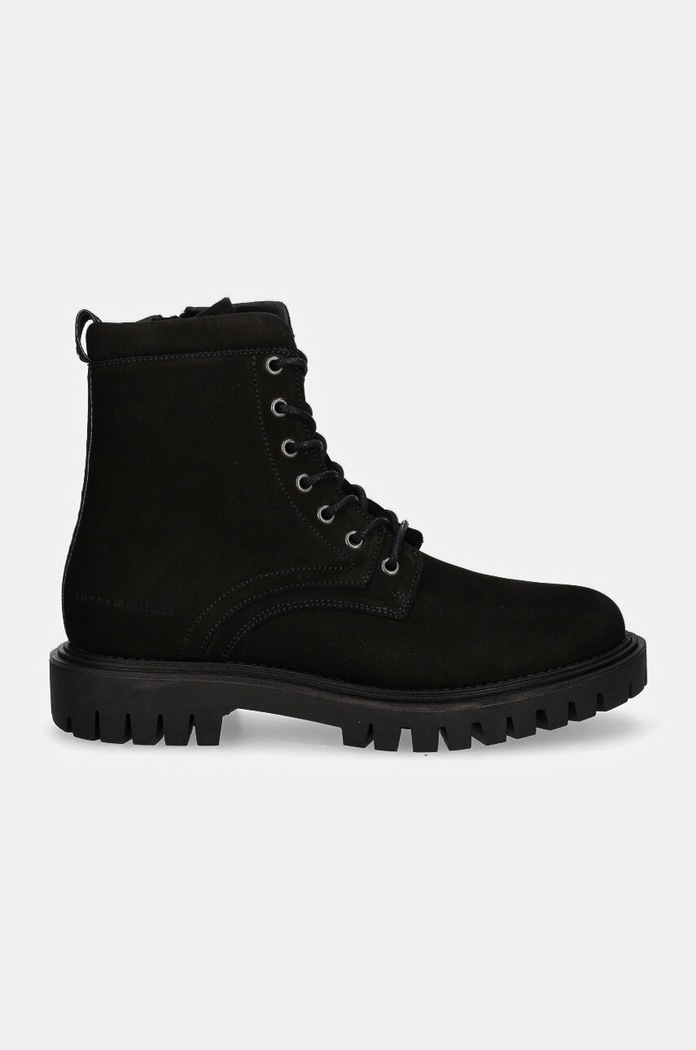 Tommy Hilfiger buty skórzane CASUAL HILFIGER CHUNK Z NBK BOOT FM0FM05149 czarny NC24