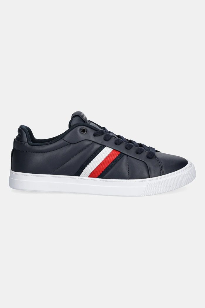 Tommy Hilfiger Sneakersy ICON COURT LTH STRIPES FM0FM05163 granatowy NC24